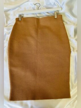 Express Camel Tan Pencil Skirt